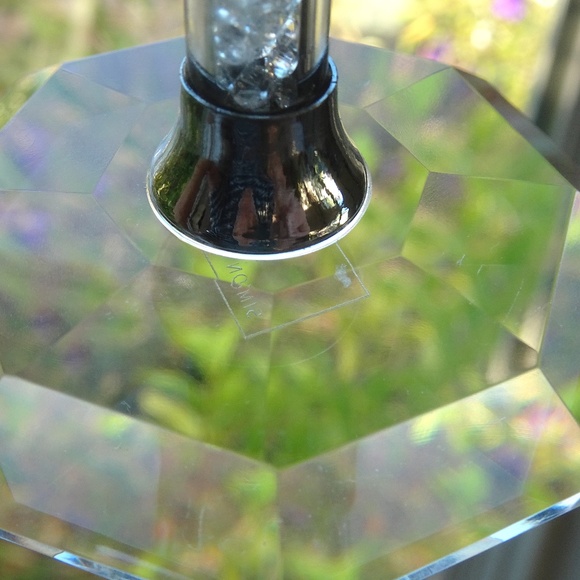 New in Box Set of 2 Simon Design Clear Crystal Diamond Stem Candlestick Holders - Picture 9 of 11